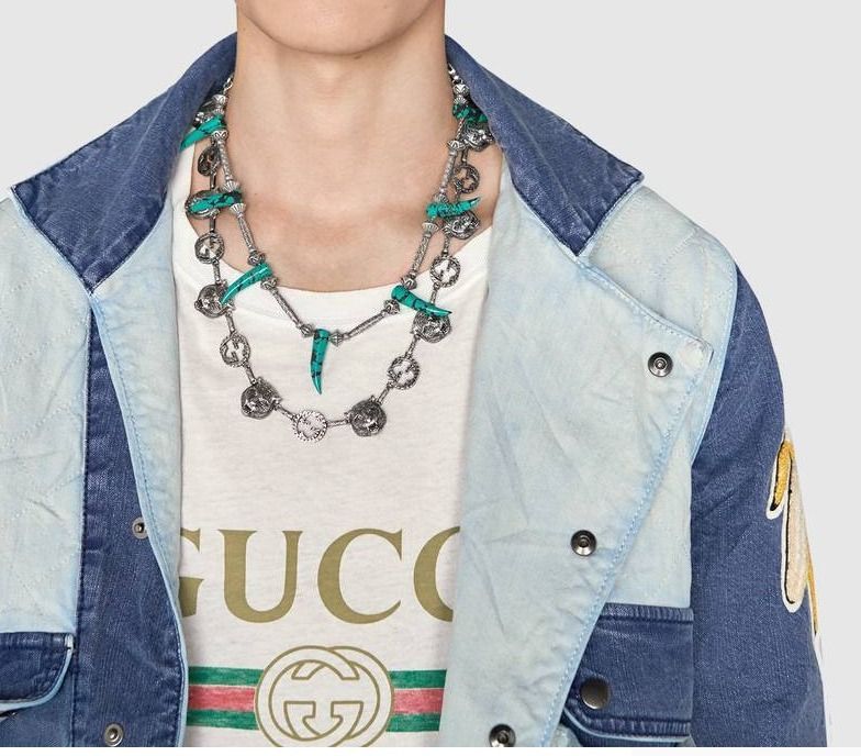 送料込 GUCCI 19SS グッチガーデン キャットヘッド ネックレス (GUCCI