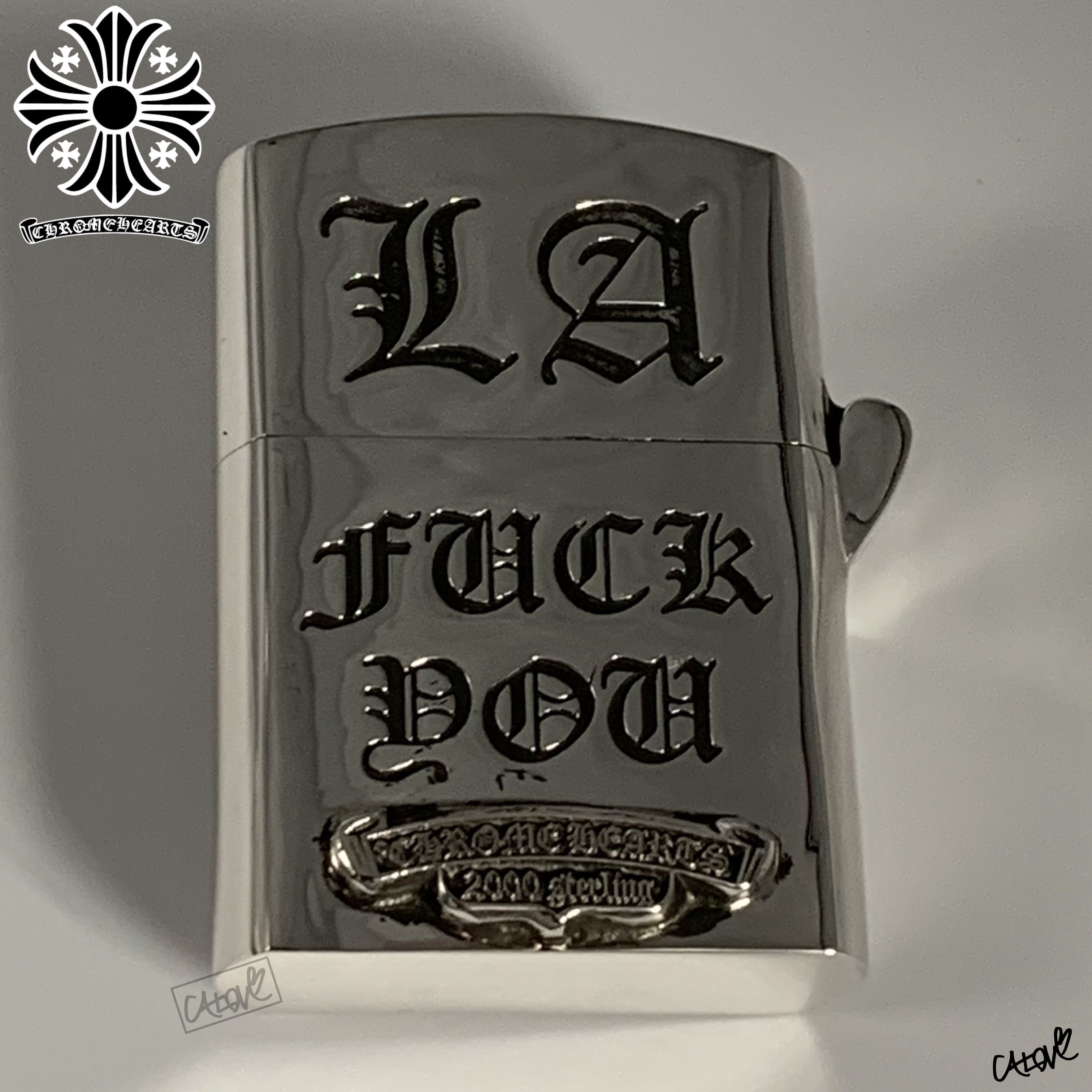 ☆クロムハーツ【LA限定】Fuck You×CHクロス◇ジッポライター (CHROME