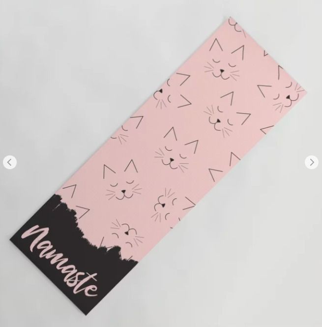 Society6♡Girly Black Kitty Cat 猫♡ヨガマット (Society6 Society6♡Girly Black Kitty Cat 猫♡ヨガマット (Society6