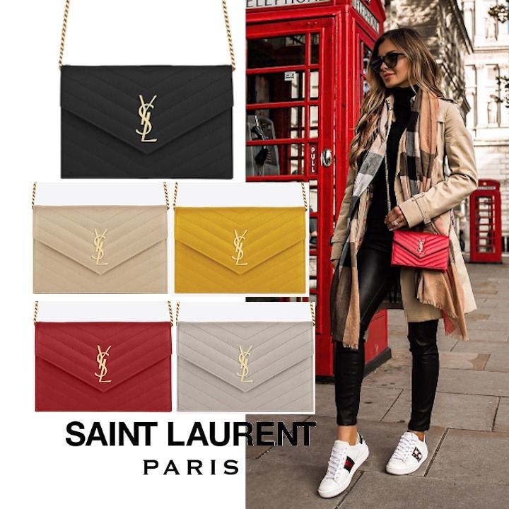 Saint Laurent】VERY掲載!モノグラム チェーンウォレット (Saint Saint Laurent】VERY掲載!モノグラム チェーンウォレット (Saint