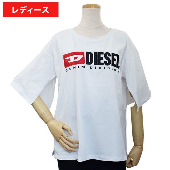 ディーゼル レディース半袖Tシャツ 丸首00SPB9-0CATJ-100 ディーゼル レディース半袖Tシャツ 丸首00SPB9-0CATJ-100