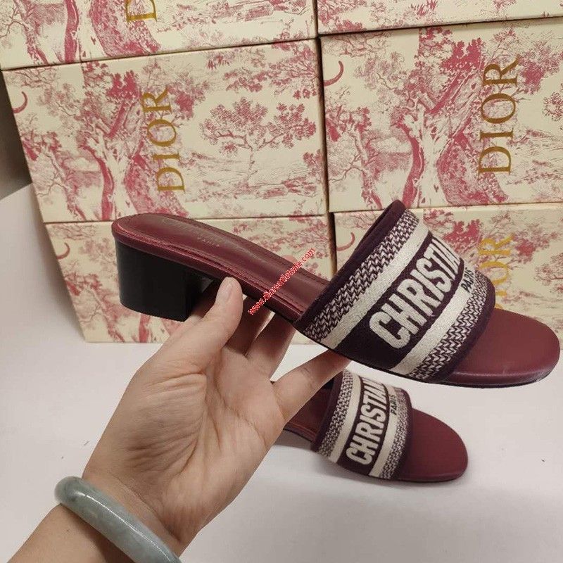 完売必至】DIOR ディオール ☆ Dway 刺繍 コットン ミュール (Dior ...