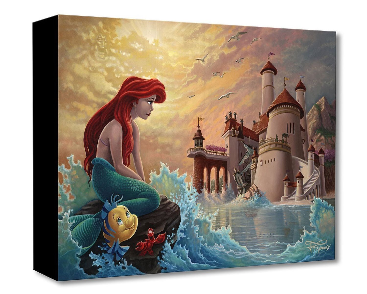 ディズニー絵画 アート リトル マーメイド アリエルの白昼夢 Disney キャンバスアート 絵画 Buyma