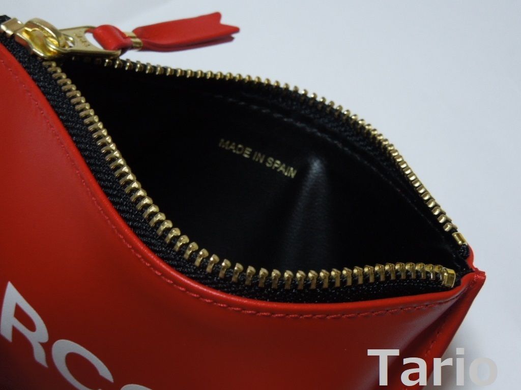 送料込!COMME des GARCONS ポーチ S 小 本革 HUGE LOGO レッド (COMME 送料込!COMME des GARCONS ポーチ S 小 本革 HUGE LOGO レッド (COMME