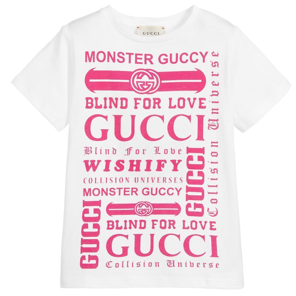 大人もOK GUCCI ロゴマニア Tシャツ ピンク ブルー他 関税込 12y