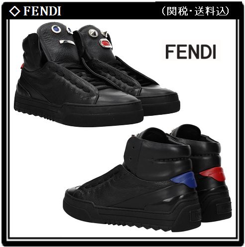 【FENDI】Applique Face ハイトップ スニーカー 関税・送料込