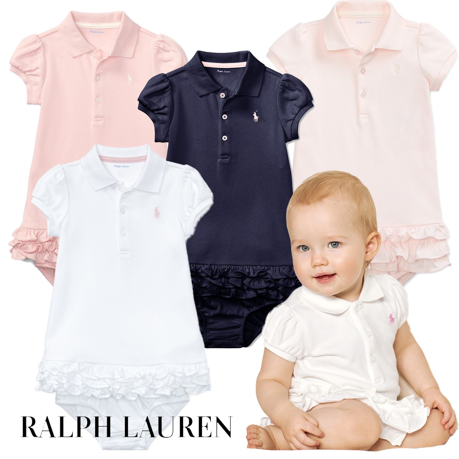 ベストセラー ラルフローレン ベビー赤ちゃん女の子ワンピース Ralph Lauren ベビーワンピース Buyma