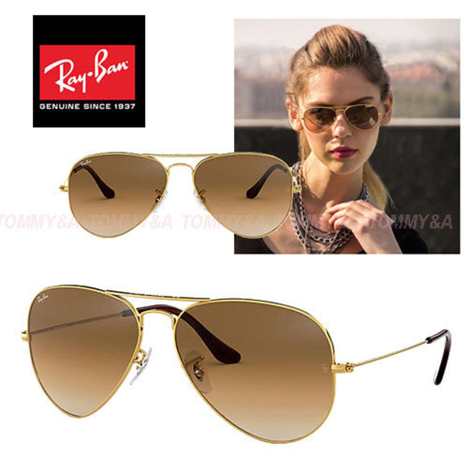 大人気 レイバン Ray Ban アビエーターグラディエントゴールド Ray Ban サングラス Rb3025 001 51 58 14 Buyma
