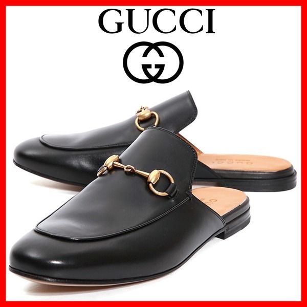 GUCCI_◇限定!!◇ホースビット レザー スリッパ☆正規品☆ (GUCCI