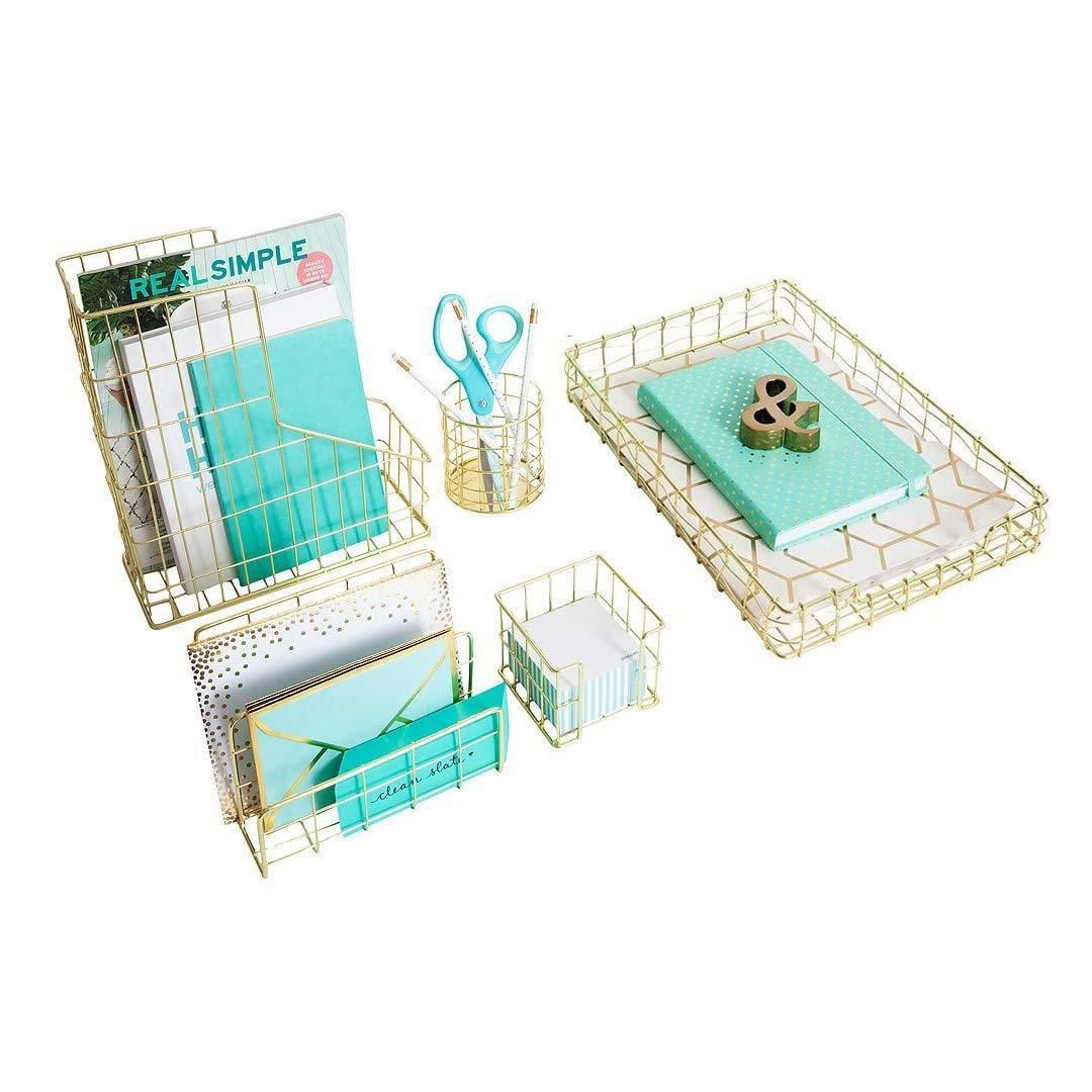 5種set】デスクアクセサリー オーガナイザー 事務用品 gold (デザイン 5種set】デスクアクセサリー オーガナイザー 事務用品 gold (デザイン