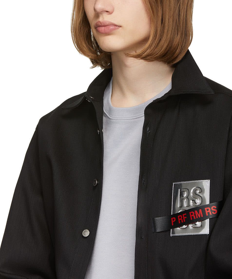 RAF SIMONS = CARRY OVER DENIM SHIRT テープ デニムシャツ 黒 (RAF RAF SIMONS = CARRY OVER DENIM SHIRT テープ デニムシャツ 黒 (RAF