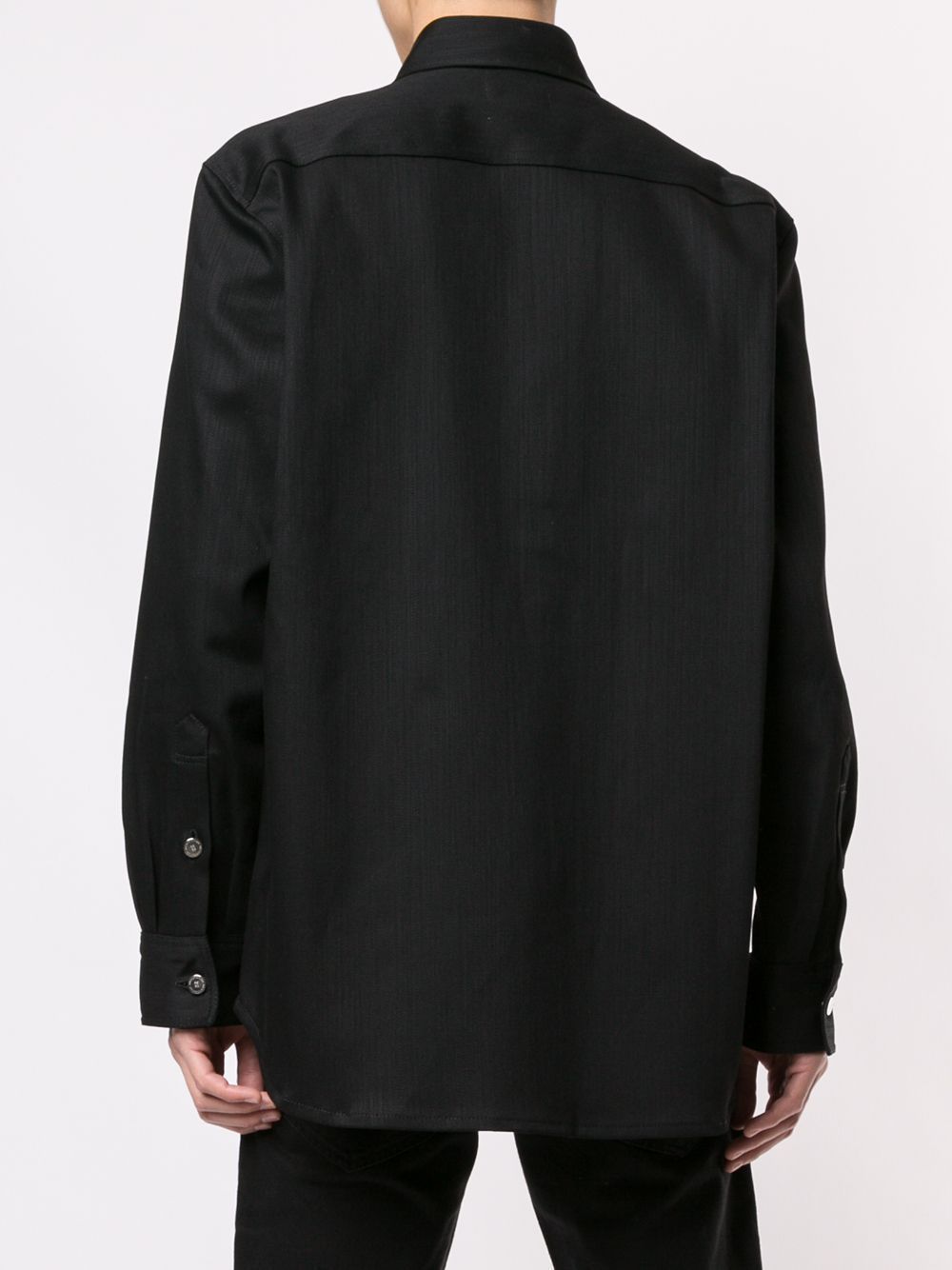 RAF SIMONS = CARRY OVER DENIM SHIRT テープ デニムシャツ 黒 (RAF RAF SIMONS = CARRY OVER DENIM SHIRT テープ デニムシャツ 黒 (RAF