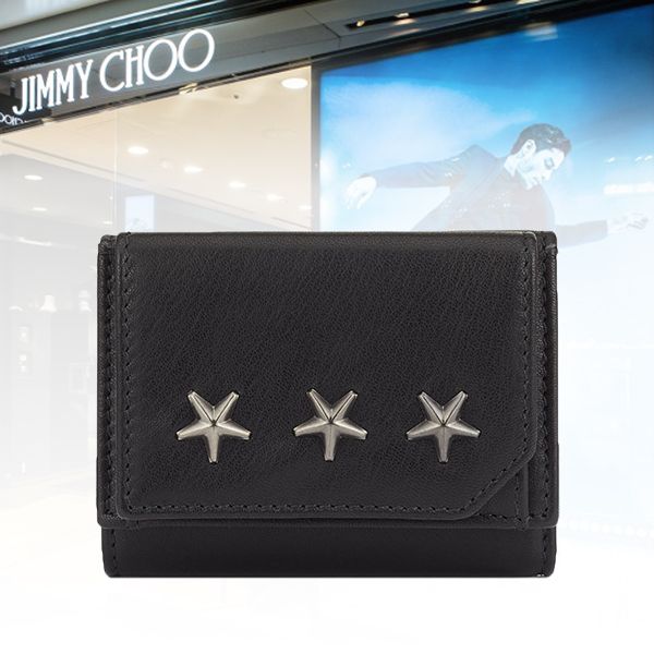 JIMMY CHOO☆BEALE スタースタッズ Black バイカースモール財布 (Jimmy JIMMY CHOO☆BEALE スタースタッズ Black バイカースモール財布 (Jimmy
