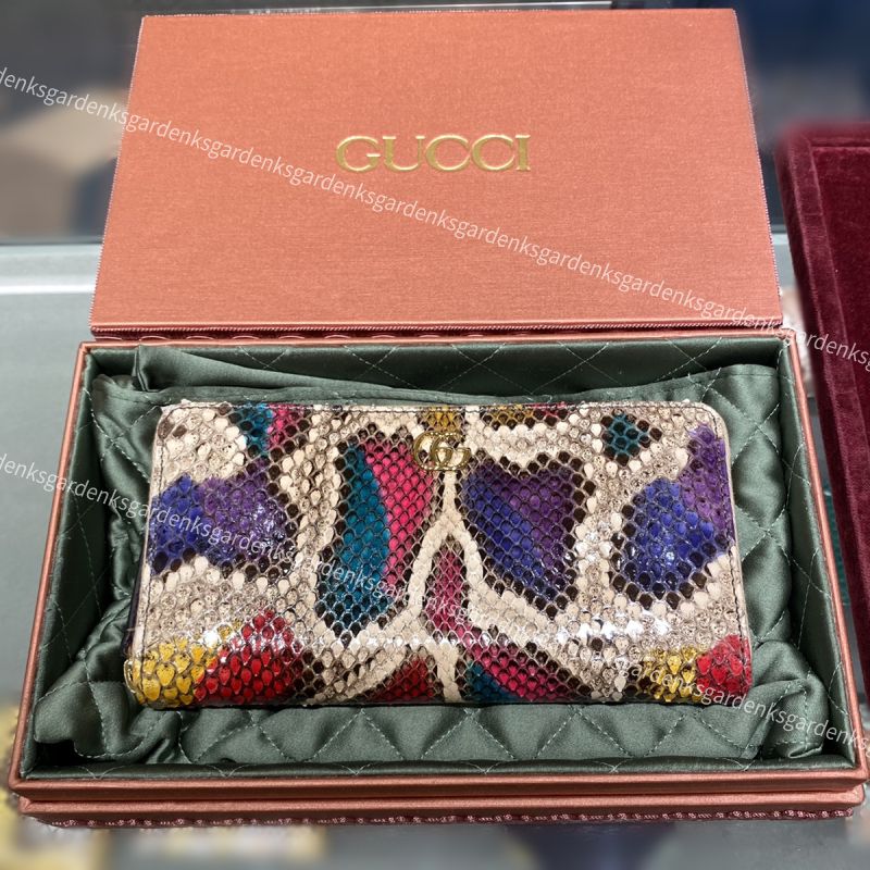 GUCCI☆GGマーモント パイソン ジップウォレット☆すぐ届く
