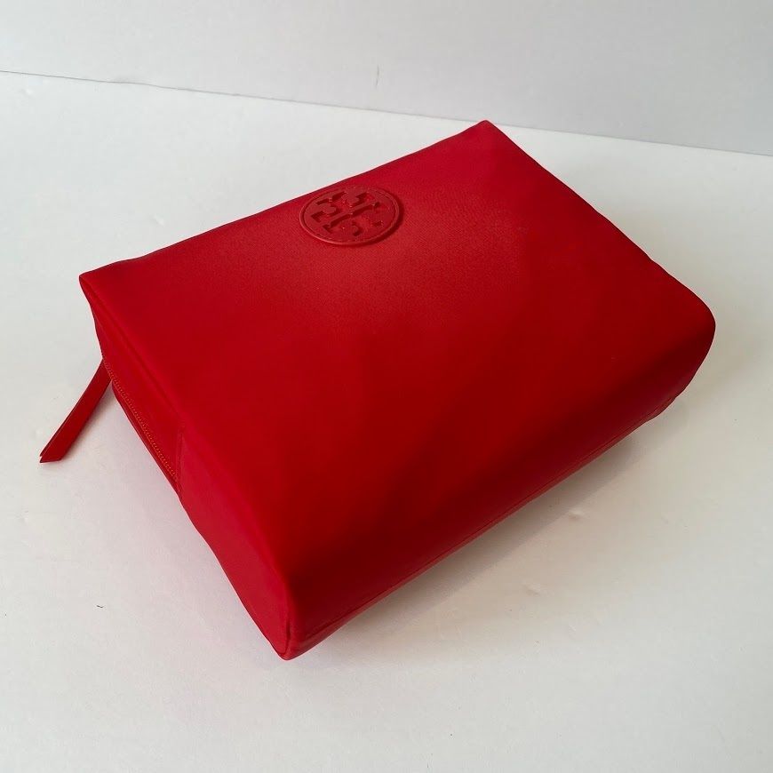 即発 TORY BURCH☆ナイロン製 COSMETIC CASE*ギフト用 (Tory Burch ...