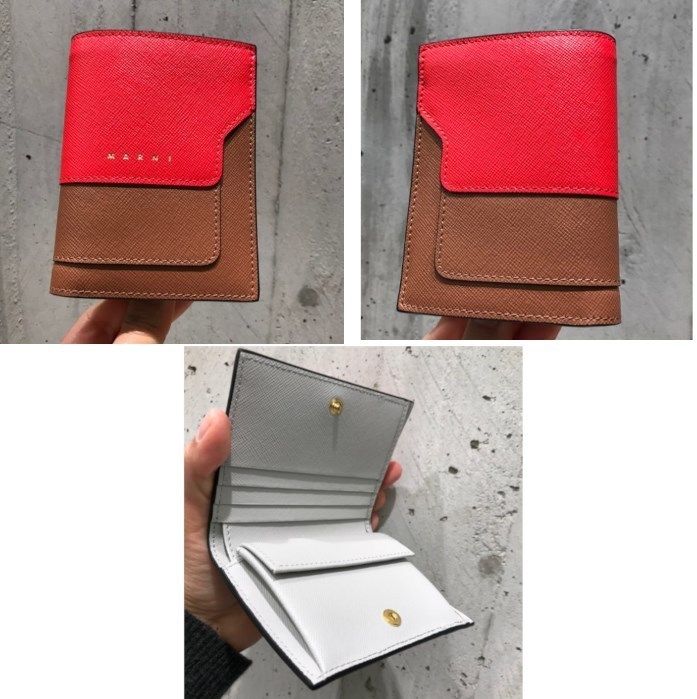 MARNI直営店◇コンパクトな二つ折り財布【Vanitosi】3トーン (MARNI MARNI直営店◇コンパクトな二つ折り財布【Vanitosi】3トーン (MARNI