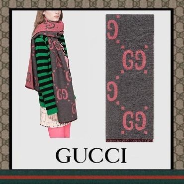 GUCCI【関税負担なし】 GGジャカード ウールシルク スカーフ GUCCI【関税負担なし】 GGジャカード ウールシルク スカーフ