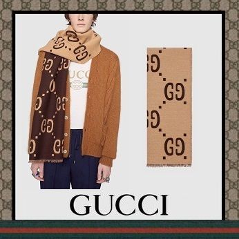 関税負担なし】 GGジャカード ウールシルク スカーフ (GUCCI/マフラー 関税負担なし】 GGジャカード ウールシルク スカーフ (GUCCI/マフラー