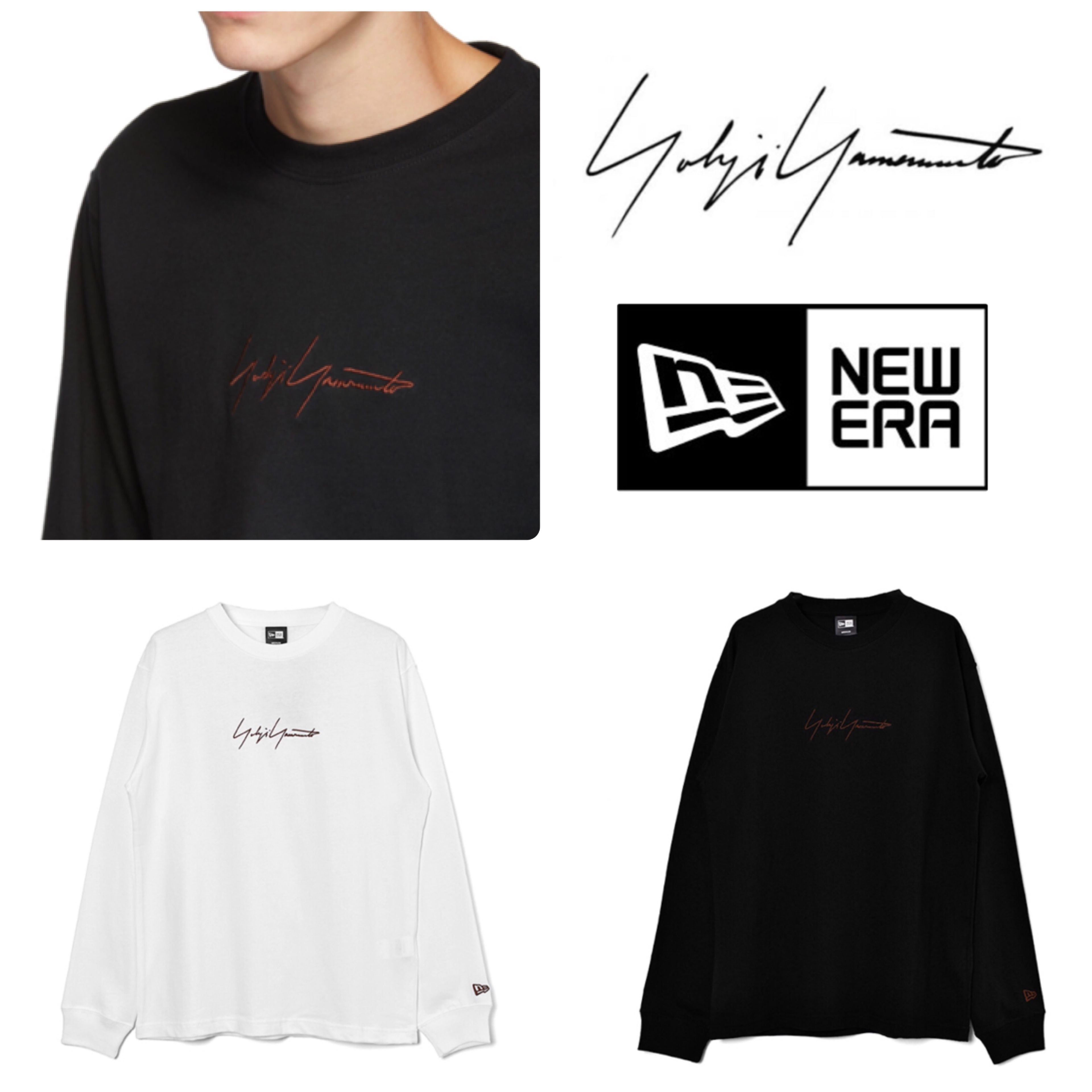 2カラー ヨウジヤマモト × ニューエラ Wネーム ロングスリーブ (Yohji