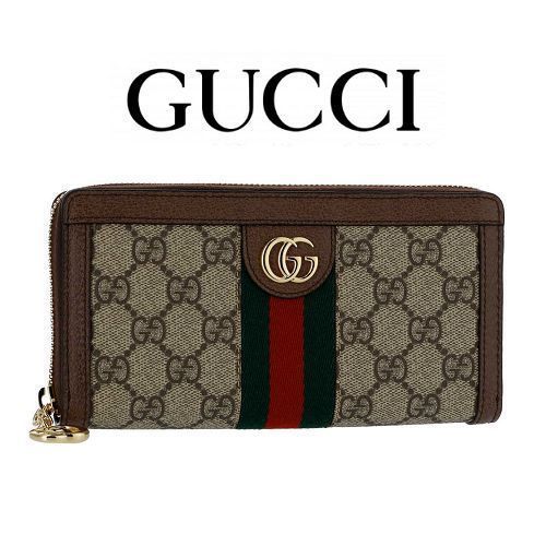 大人気 ☆GUCCI☆ OPHIDIA ラウンドZip長財布 BROWN♪ (GUCCI/長財布 ...