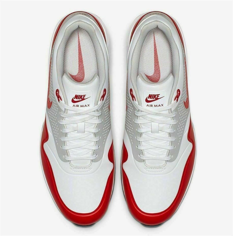 限定版 日本未販売 NIKE AIR MAX 1G 男性用ゴルフシューズ 白/赤