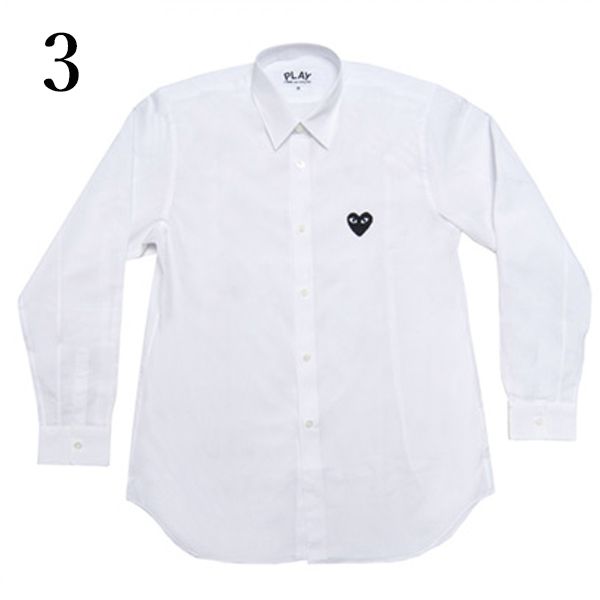 1-3日着/追跡【即発】COMME des GARCONS ハートロゴ シャツ