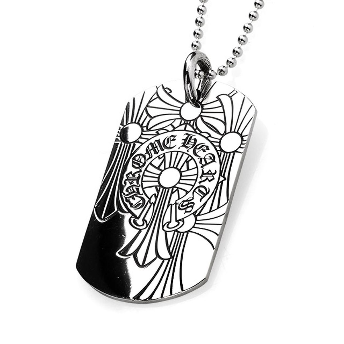 【期間限定お試し価格】 ペンダントトップ ドッグタグ HEARTS CHROME - ネックレス、ペンダント