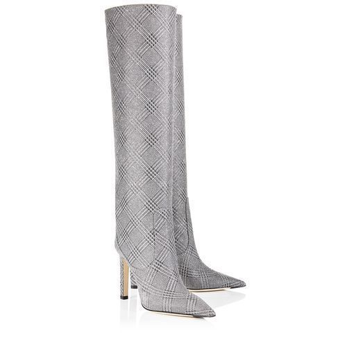 JimmyChoo MAVIS 100 ニーハイブーツ 10cm Prince Of Stars ロゴ JimmyChoo MAVIS 100 ニーハイブーツ 10cm Prince Of Stars ロゴ
