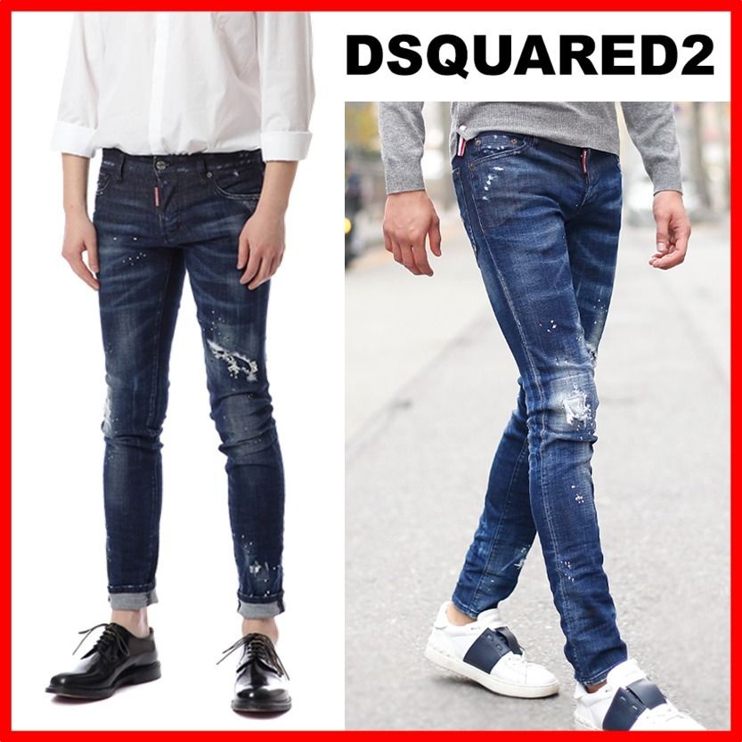 関税負担☆韓国の人気☆【DSQUARED2】☆WASHING SLIM JEAN☆ (D 関税負担☆韓国の人気☆【DSQUARED2】☆WASHING SLIM JEAN☆ (D