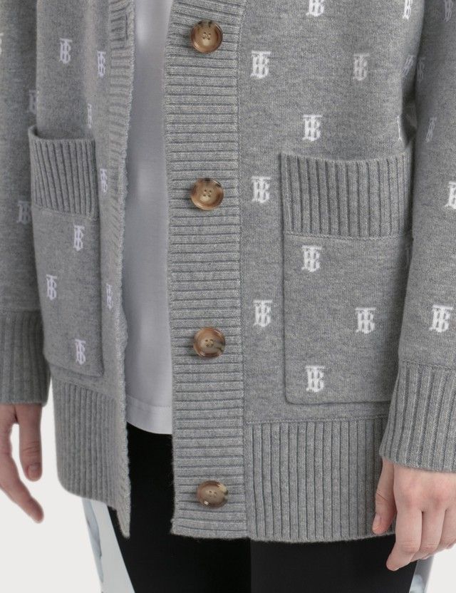 残少 BURBERRY バーバリー モノグラムカシミアカーディガン (Burberry 残少 BURBERRY バーバリー モノグラムカシミアカーディガン (Burberry