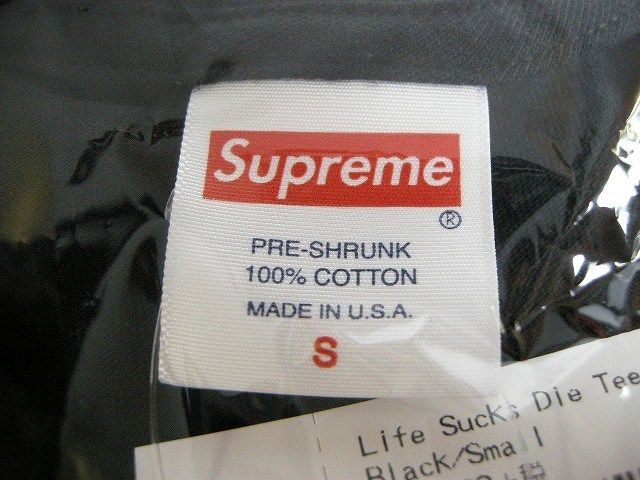 18AW◇S手元に在庫有◇関税無 国内発Supreme Life Sucks Die Tee