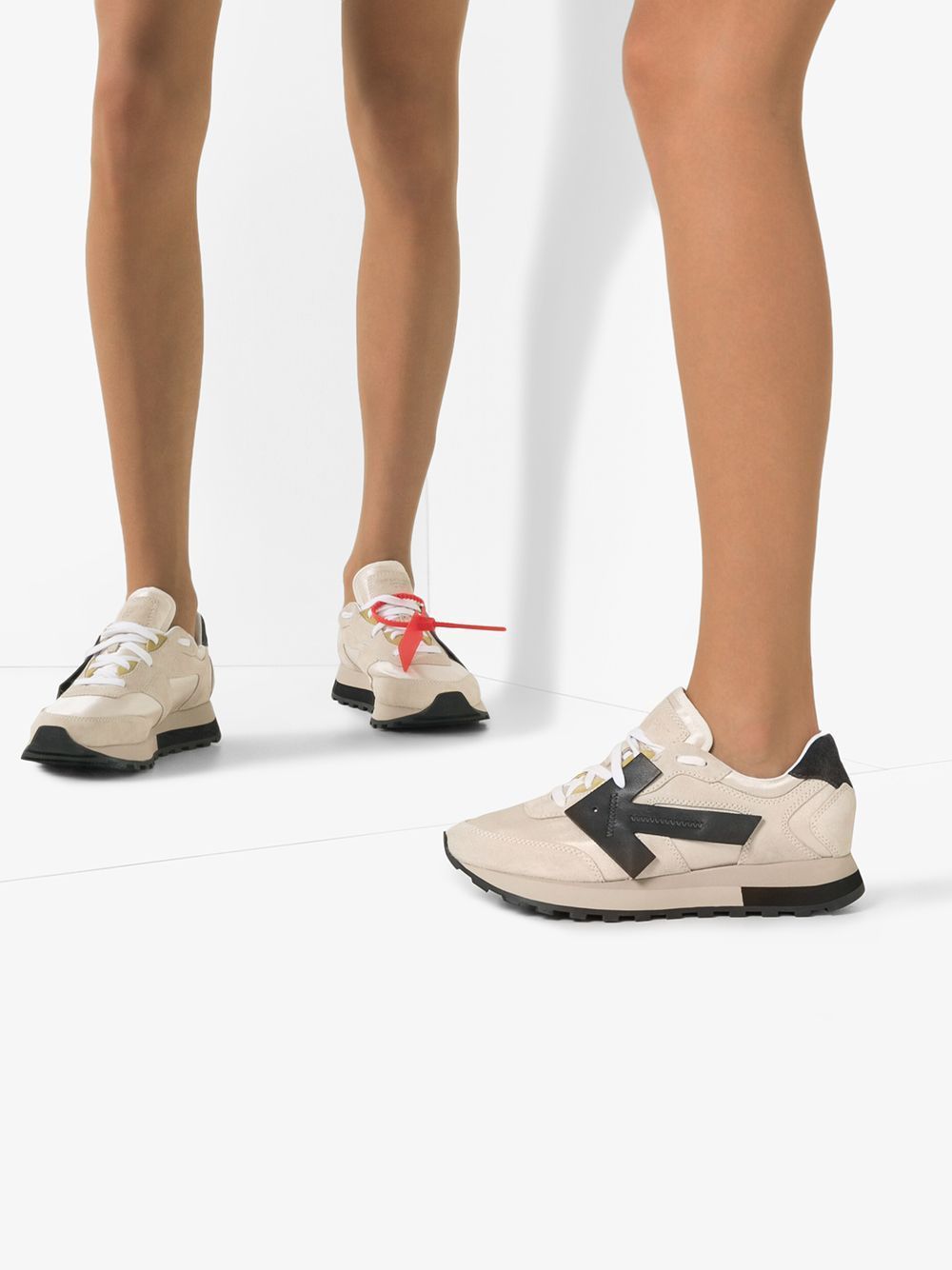 Off-White ⇒ HG RUNNER SNEAKERS アロースニーカー ECRU BLACK (Off Off-White ⇒ HG RUNNER SNEAKERS アロースニーカー ECRU BLACK (Off