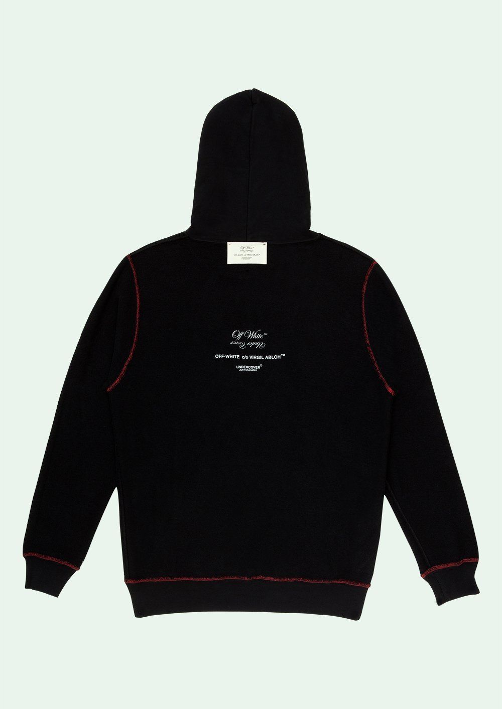 Off-White UNDERCOVER SKELETON RVRS HOODIE フーディー OFF-WHITE Undercover Skeleton RVRS Zipped Hoodie Black