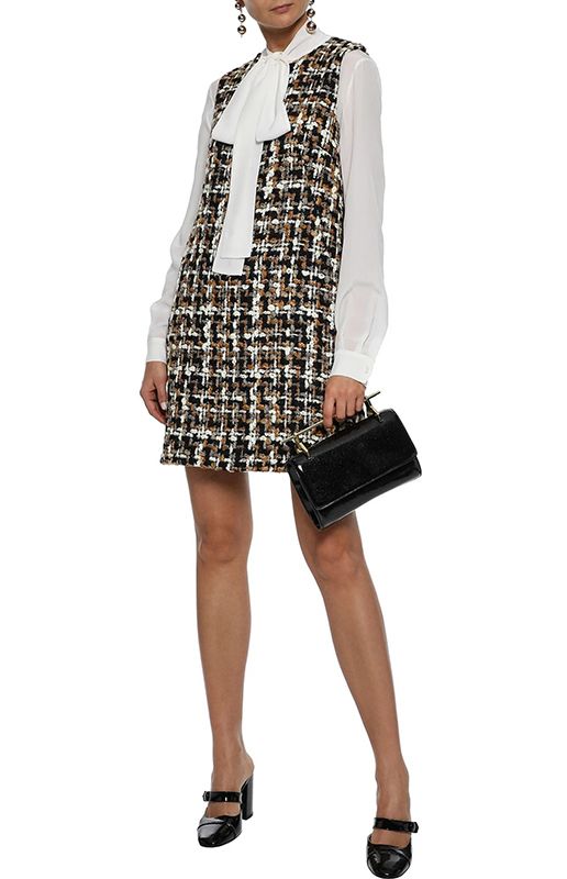 DOLCE&GABBANA★素敵!Cotton boucle-tweed mini dress DOLCE&GABBANA☆素敵!Cotton boucle-tweed mini dress (Dolce