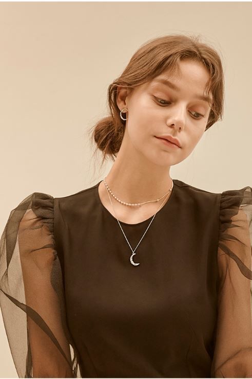 日本未入荷Heiのfance crescent necklace 全2色 (Hei/ネックレス 日本未入荷Heiのfance crescent necklace 全2色 (Hei/ネックレス