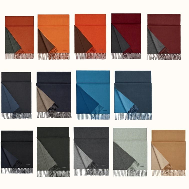 即日対応☆Hermes レクトヴェルソ カシミヤ100% マフラー (HERMES ...