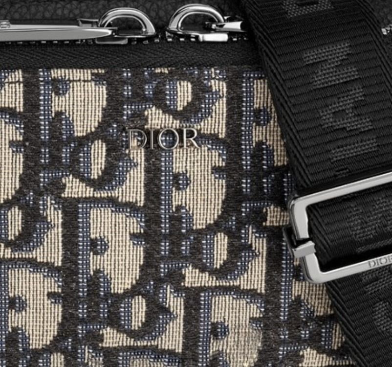 DIOR ディオール 20SS OBLIQUE ジャカード ストラップ付きポーチ (Dior DIOR ディオール 20SS OBLIQUE ジャカード ストラップ付きポーチ (Dior