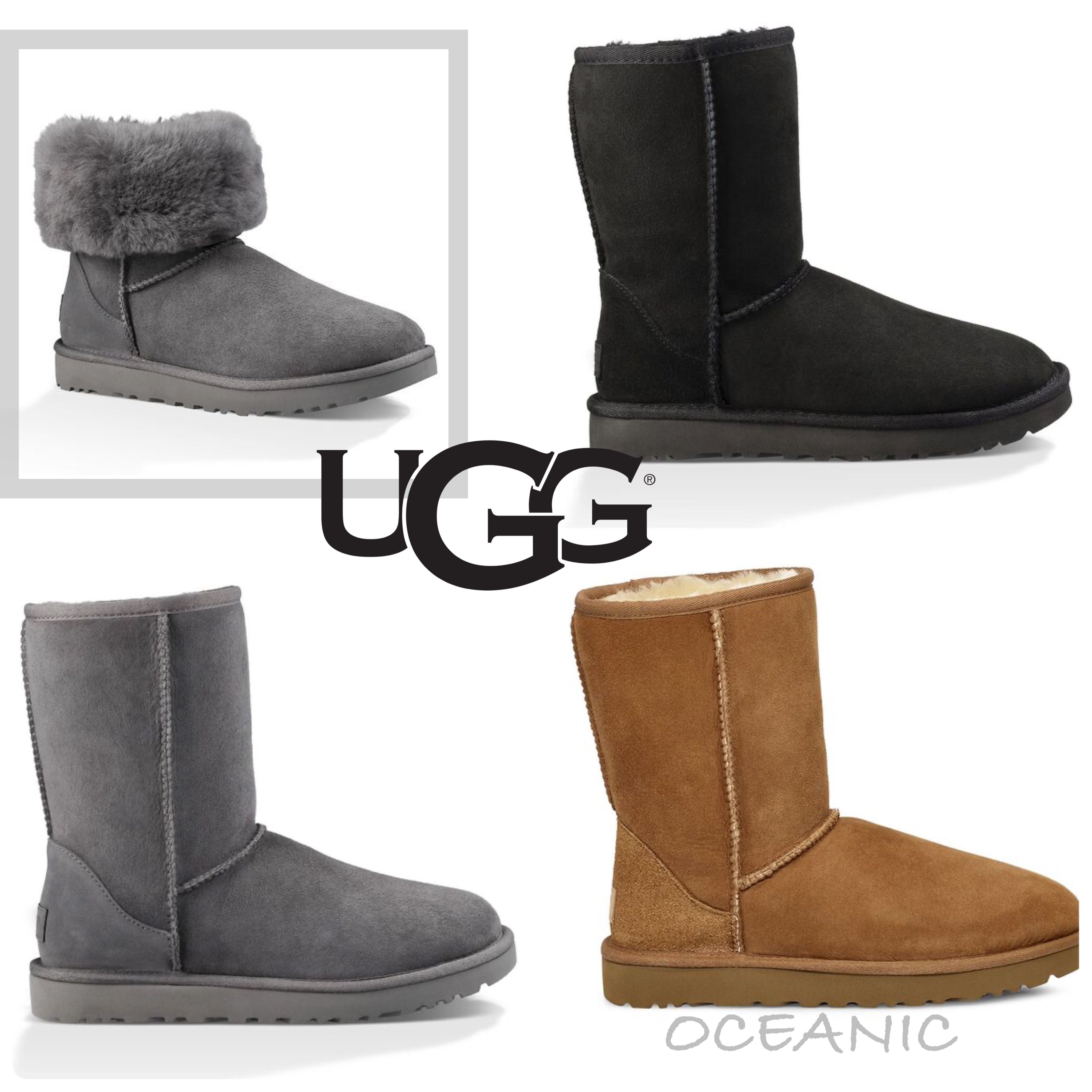 UGG】CLASSIC SHORT II ロゴ入り 軽量ソール もこもこ ブーツ (UGG ...