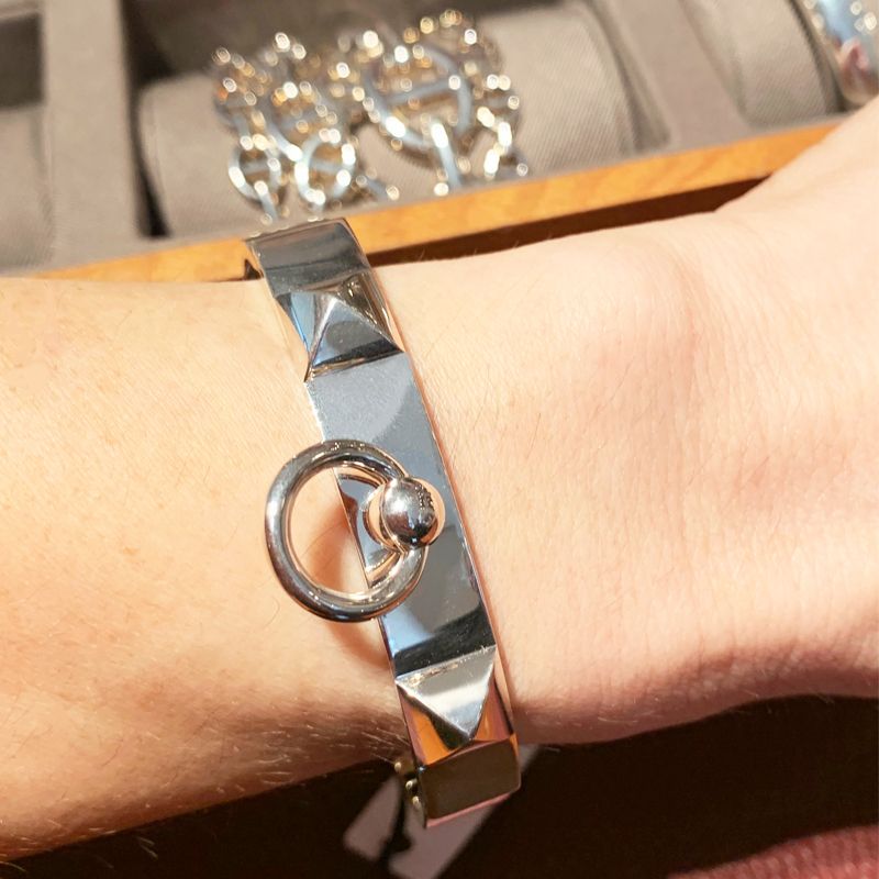 HERMES 円高還元 コリエドシアン PM シルバー925ブレスレット (HERMES