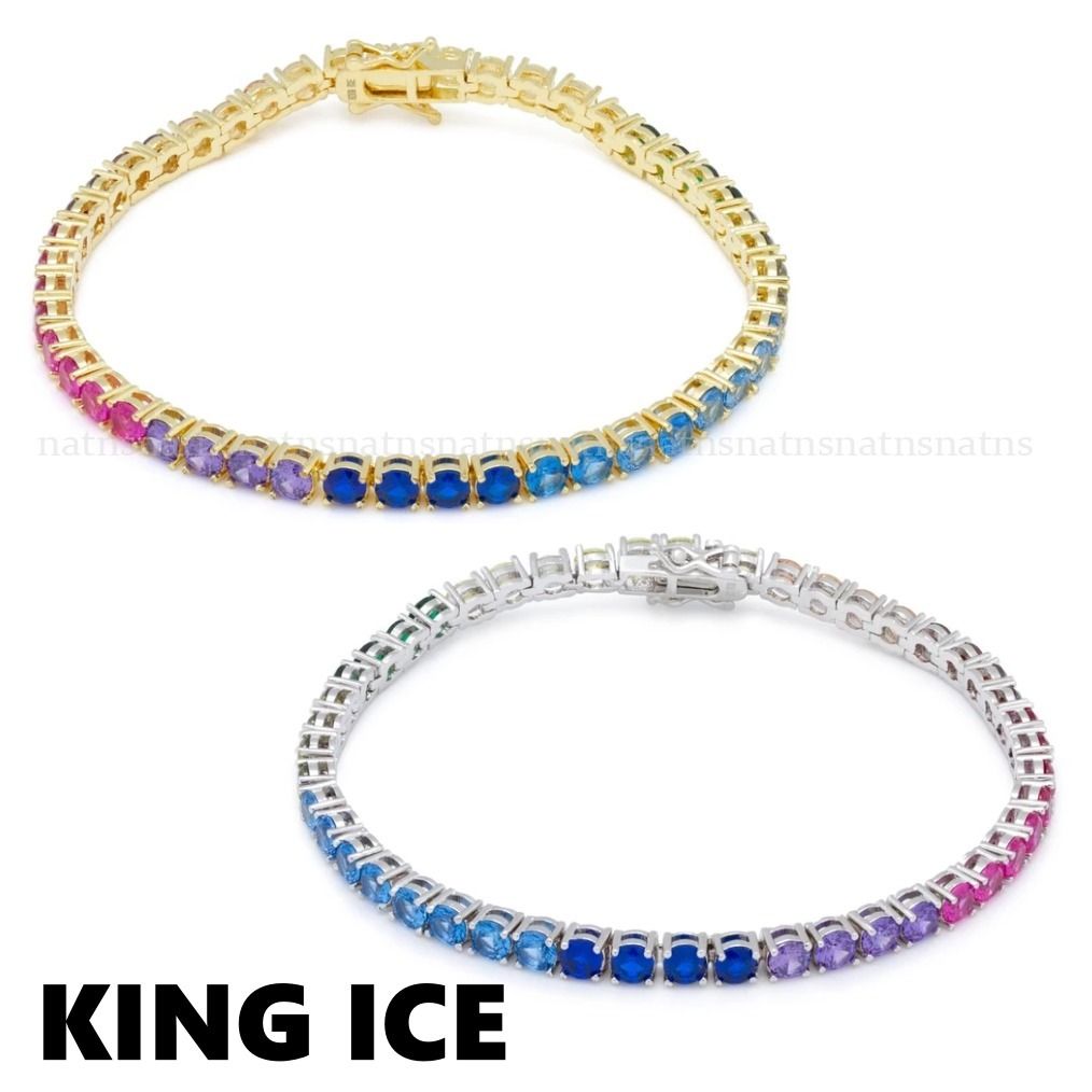 ディズニープリンセスのベビーグッズも大集合 King Ice 4mm Tennis ブレスレット 送料込 アクセサリー Redragonusa Com