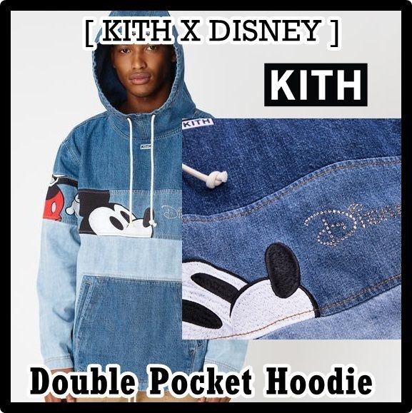 Kith x Disney Double Pocket Hoodie Indigo 2019 (KITH NYC/パーカー 