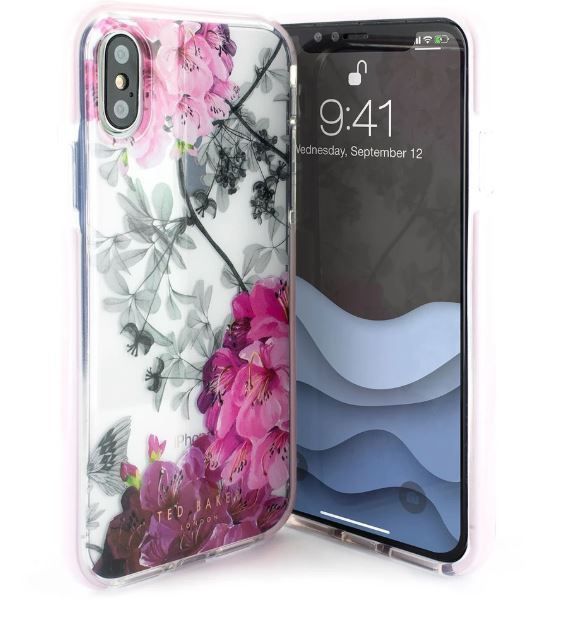 TED BAKER iPhoneケース X/XS/XR 花柄 強化ガラス ハードケース TED BAKER iPhoneケース X/XS/XRなど 花柄 クリアケース (TED