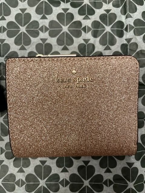 関税送料込】きらきらグリッター☆二つ折り財布2色☆国内配送