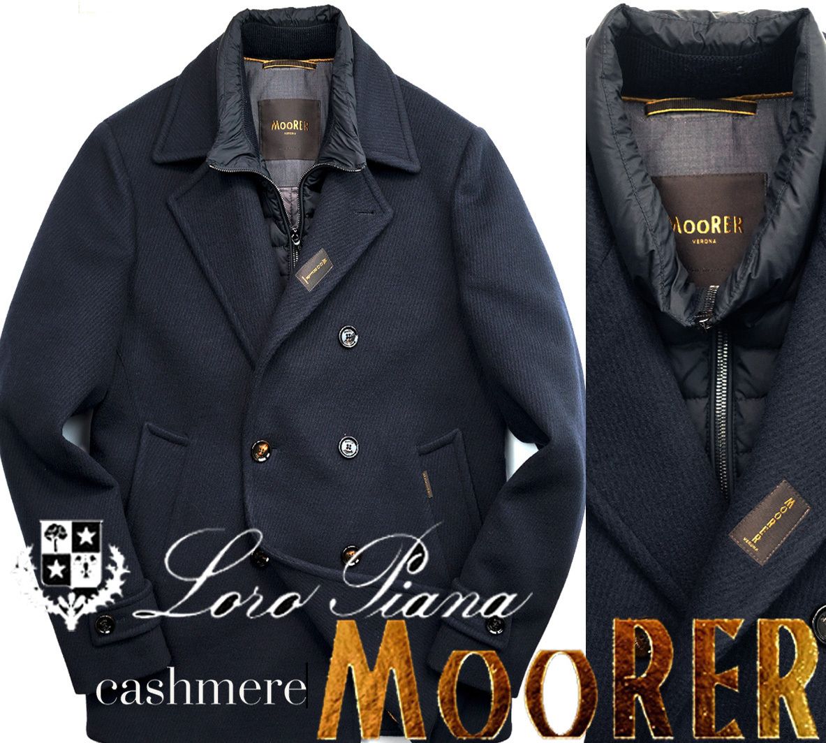 MOORERムーレー ロロピアーナ 100%カシミアダウンPピーコート 48 (Loro MOORERムーレー ロロピアーナ 100%カシミアダウンPピーコート 48 (Loro