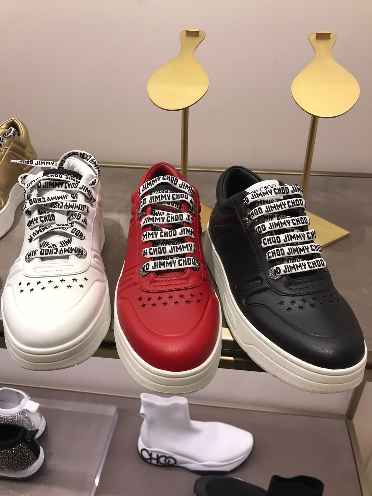 JIMMY CHOO《選べる3色》レザーレースアップスニーカーHAWAII/M JIMMY CHOO《選べる3色》レザーレースアップスニーカーHAWAII/M