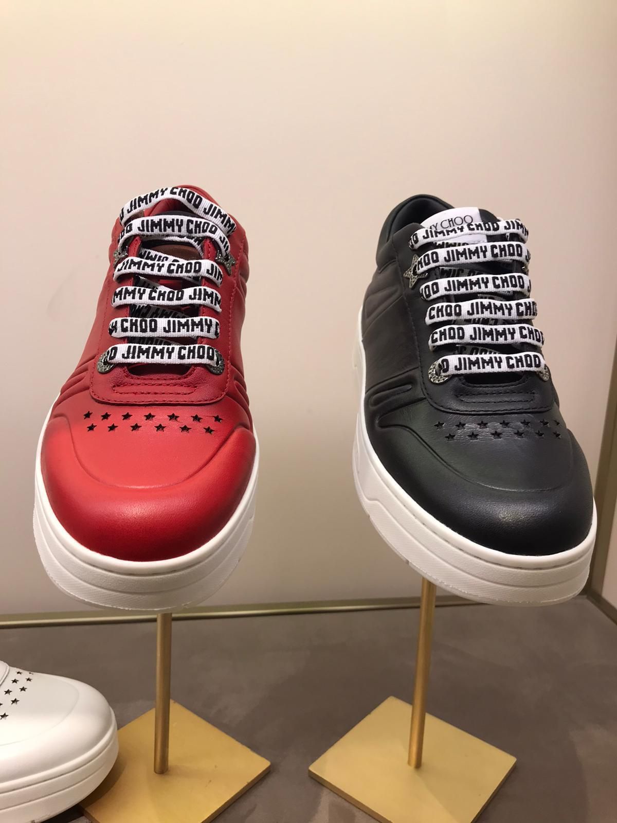 JIMMY CHOO《選べる3色》レザーレースアップスニーカーHAWAII/M JIMMY CHOO《選べる3色》レザーレースアップスニーカーHAWAII/M