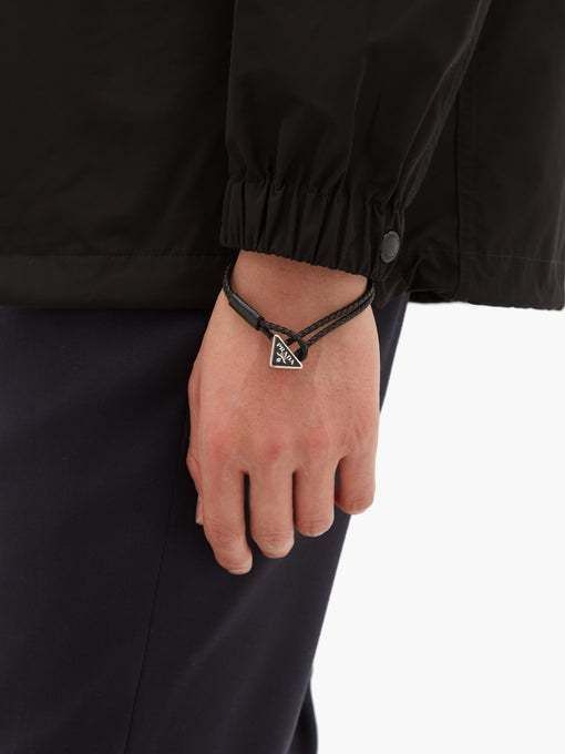 PRADA】プラダ ブレイドレザー ブレスレット (PRADA/ブレスレット PRADA】プラダ ブレイドレザー ブレスレット (PRADA/ブレスレット