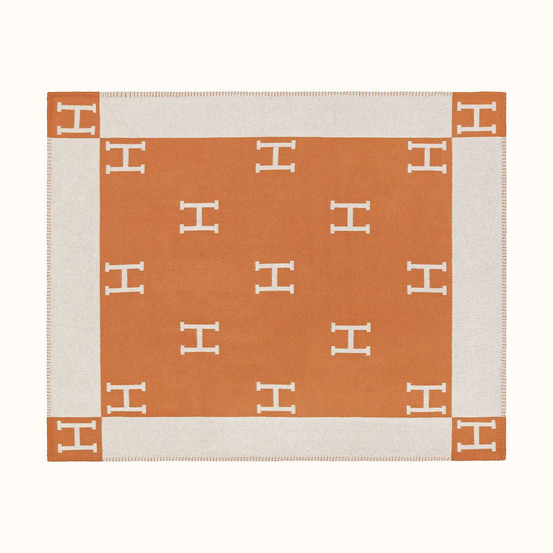 HERMES☆上品なブランケット Avalon 高級カシミア (HERMES HERMES☆上品なブランケット Avalon 高級カシミア (HERMES