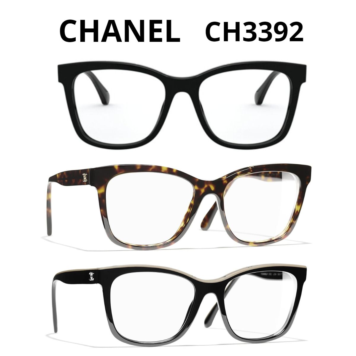 関税・送料込*CHANEL*CH3392 スクエア メガネ (CHANEL/メガネ