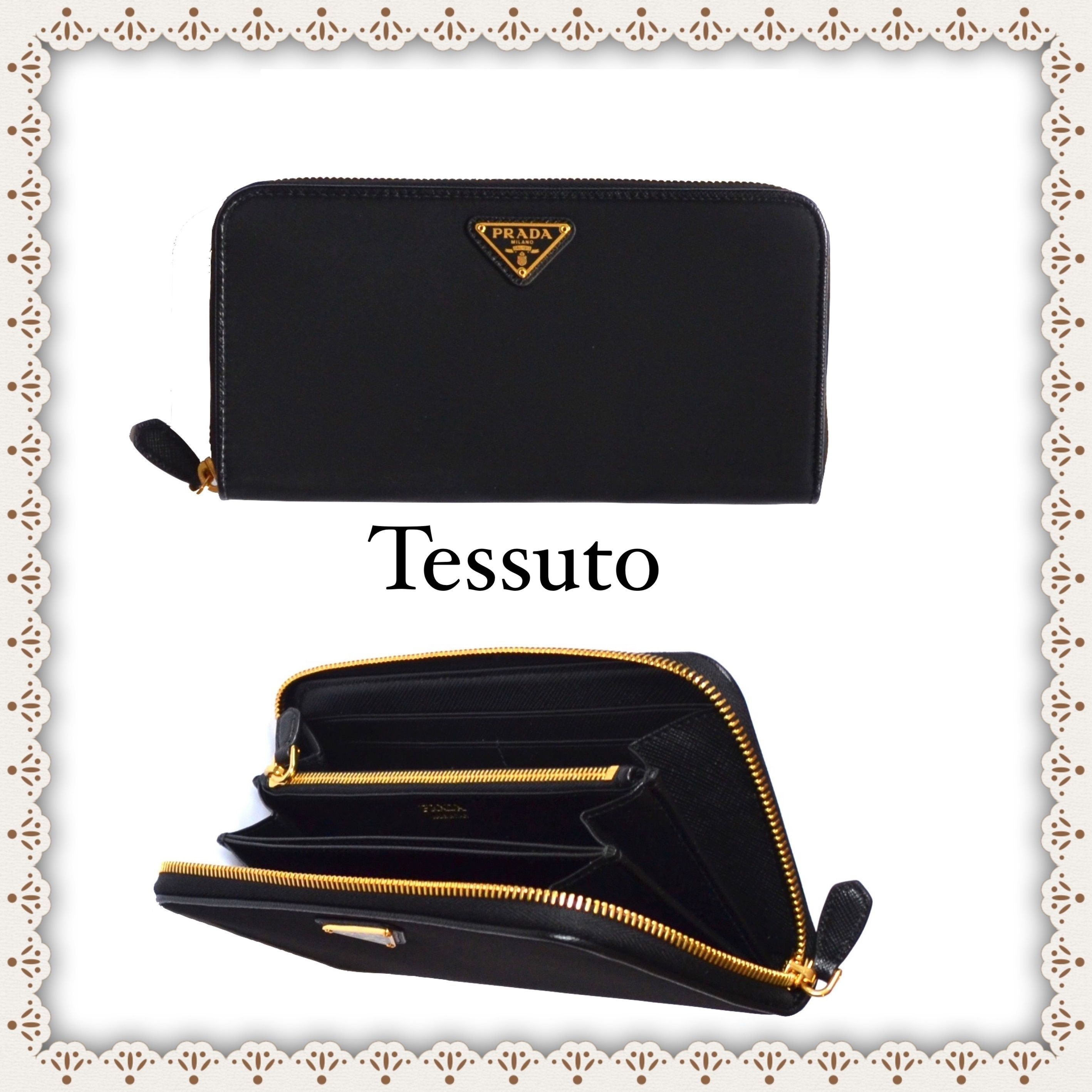 PRADA プラダ ラウンドファスナー長財布 Tessuto ☆ 即発可 (PRADA/長 【返品送料無料】 PRADA 新品 値引き☆ ♡ 長財布 プラダ 長財布